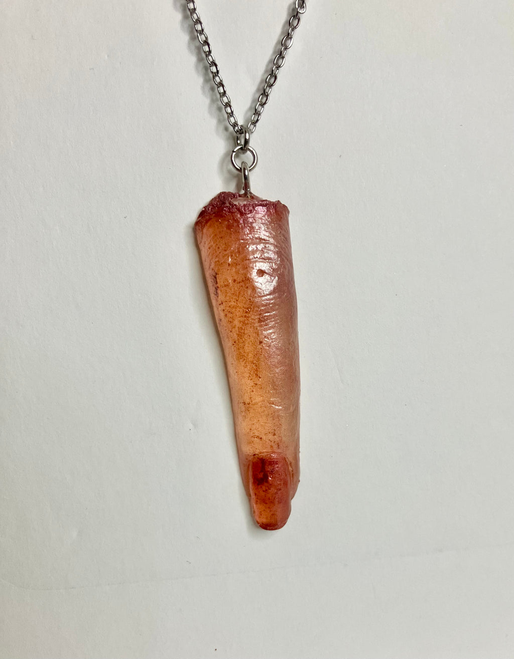 Severed finger necklace