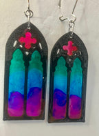 Faux stained glass jewelry