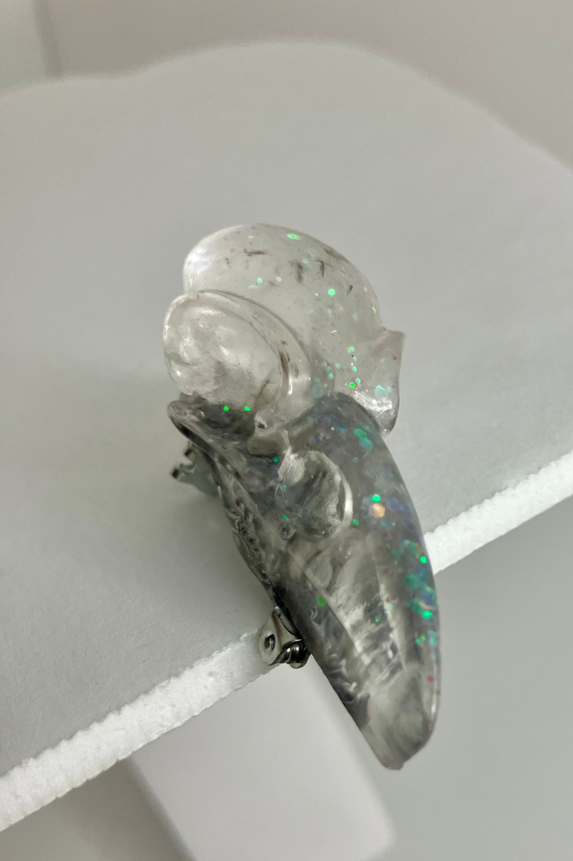 Resin pins and hair clips