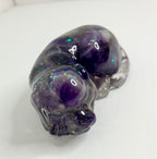 Amethyst filled sleeping pet figuring
