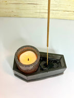 Coffin votive holder/incense burner
