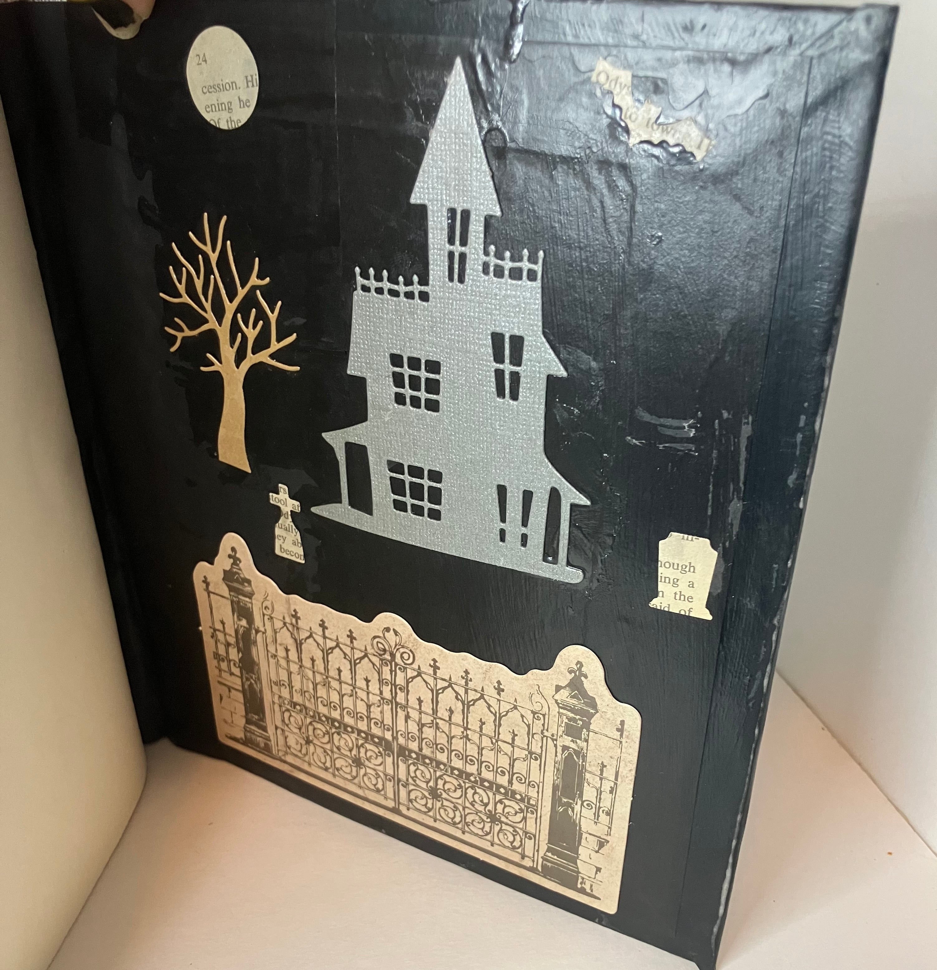 Haunted house themed junk journal