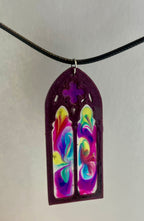 Faux stained glass jewelry