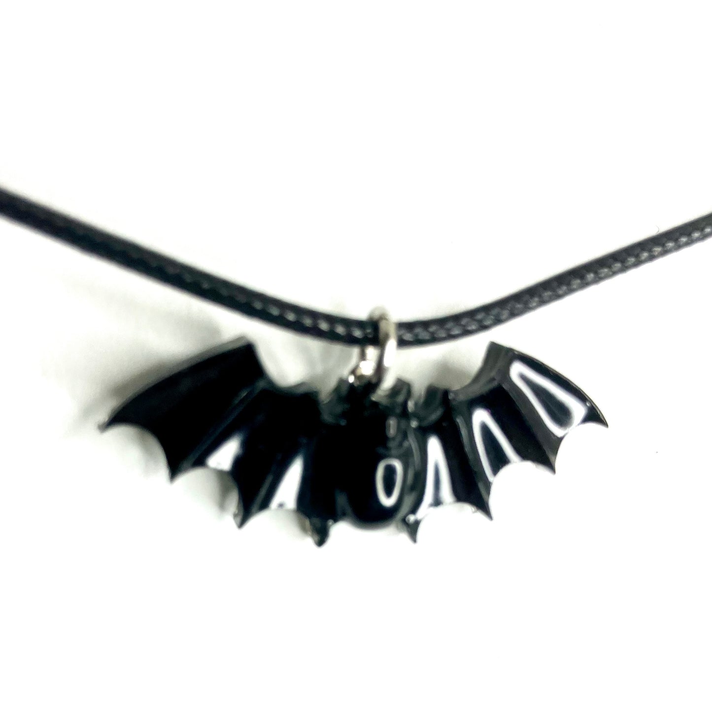 Handmade Resin Bat Pendant Necklaces