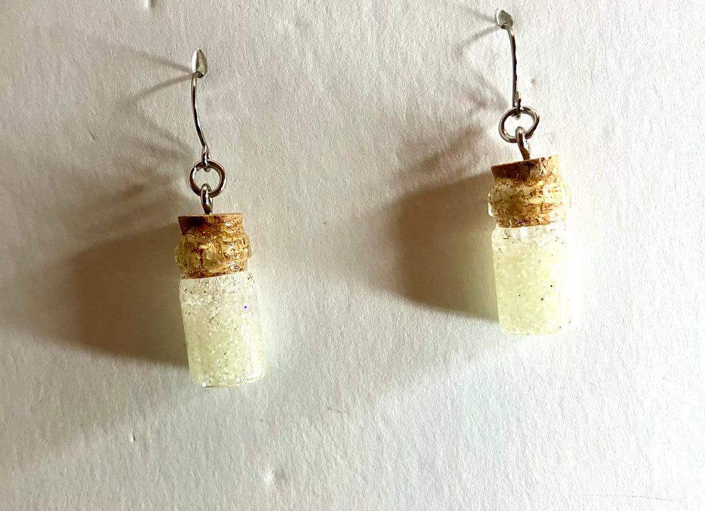 Glow in the dark vial jewelry