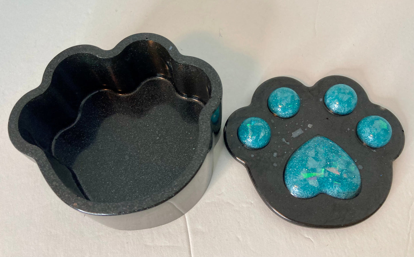 Resin Paw Print Trinket Box