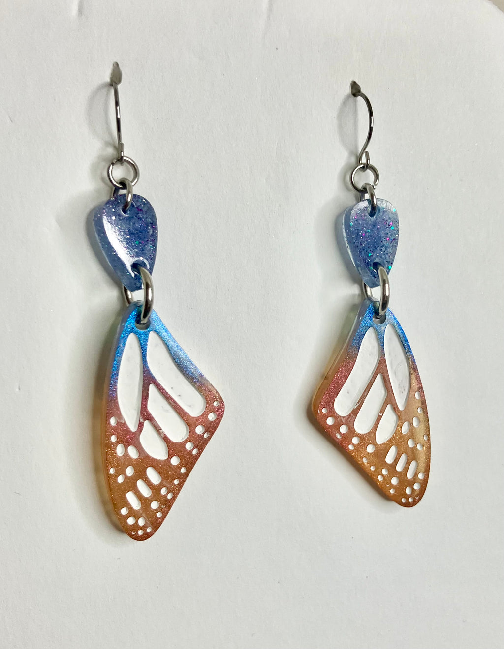 butterfly wings resin jewelry