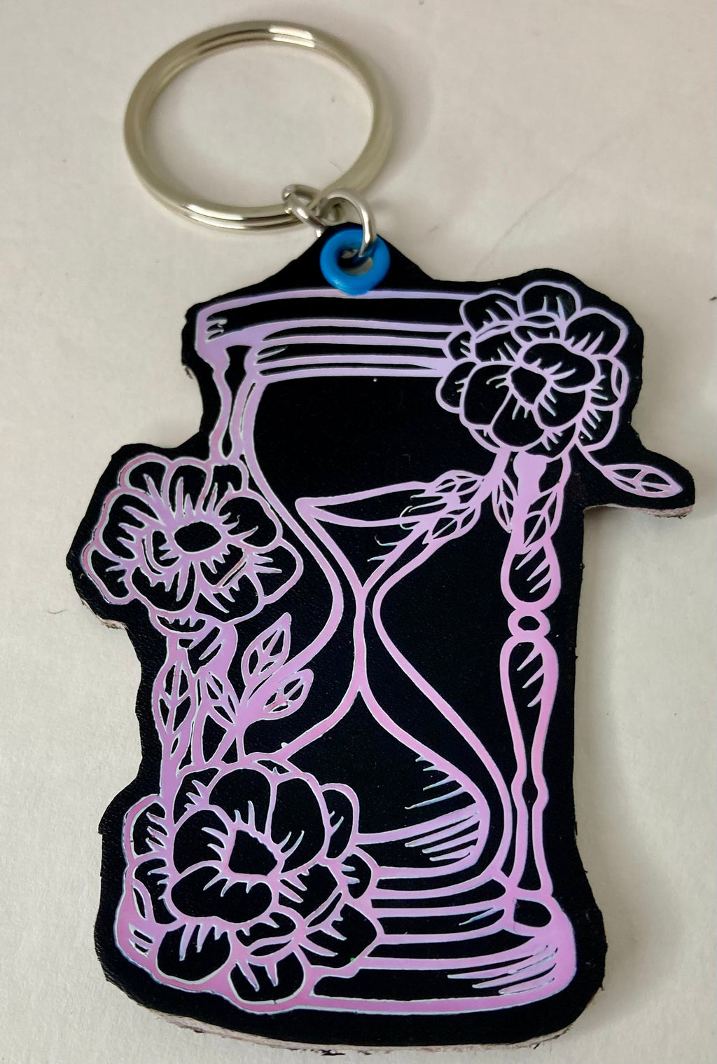 Leather and vinyl keychains