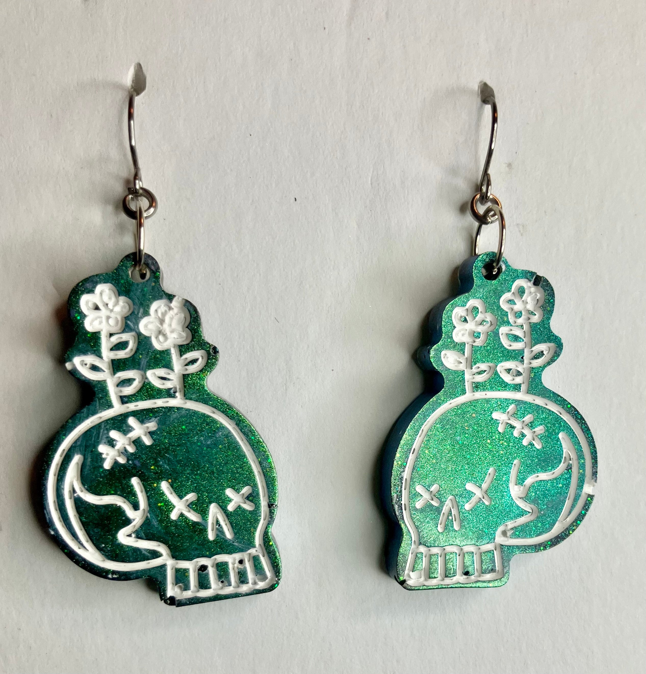 Miscellaneous spooky resin earrings