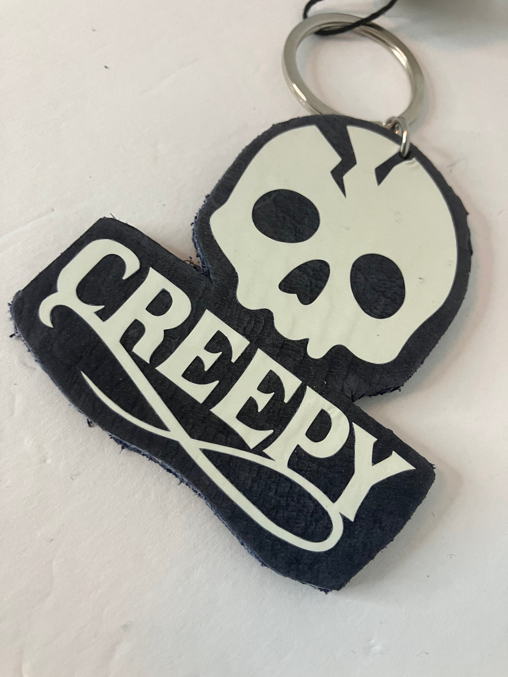 Leather and vinyl keychains