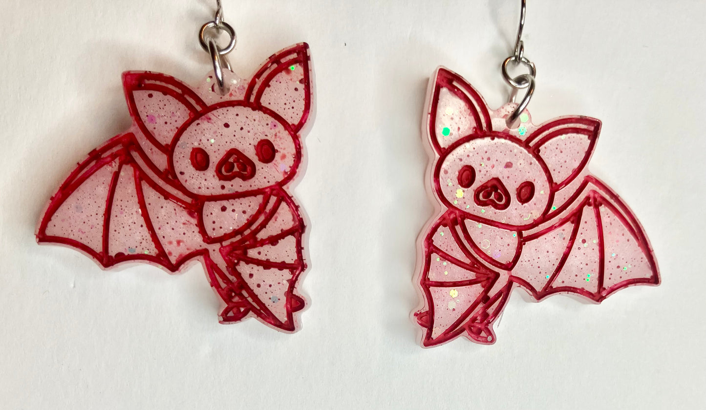 Spooky Resin Earrings: Bats, Skulls, Spiderwebs & More