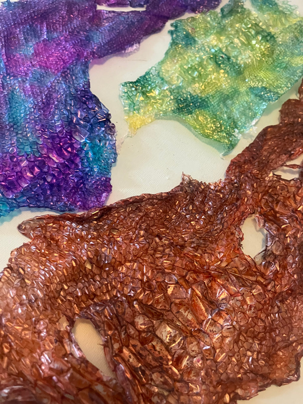 Multi pack dyed snake shed pieces