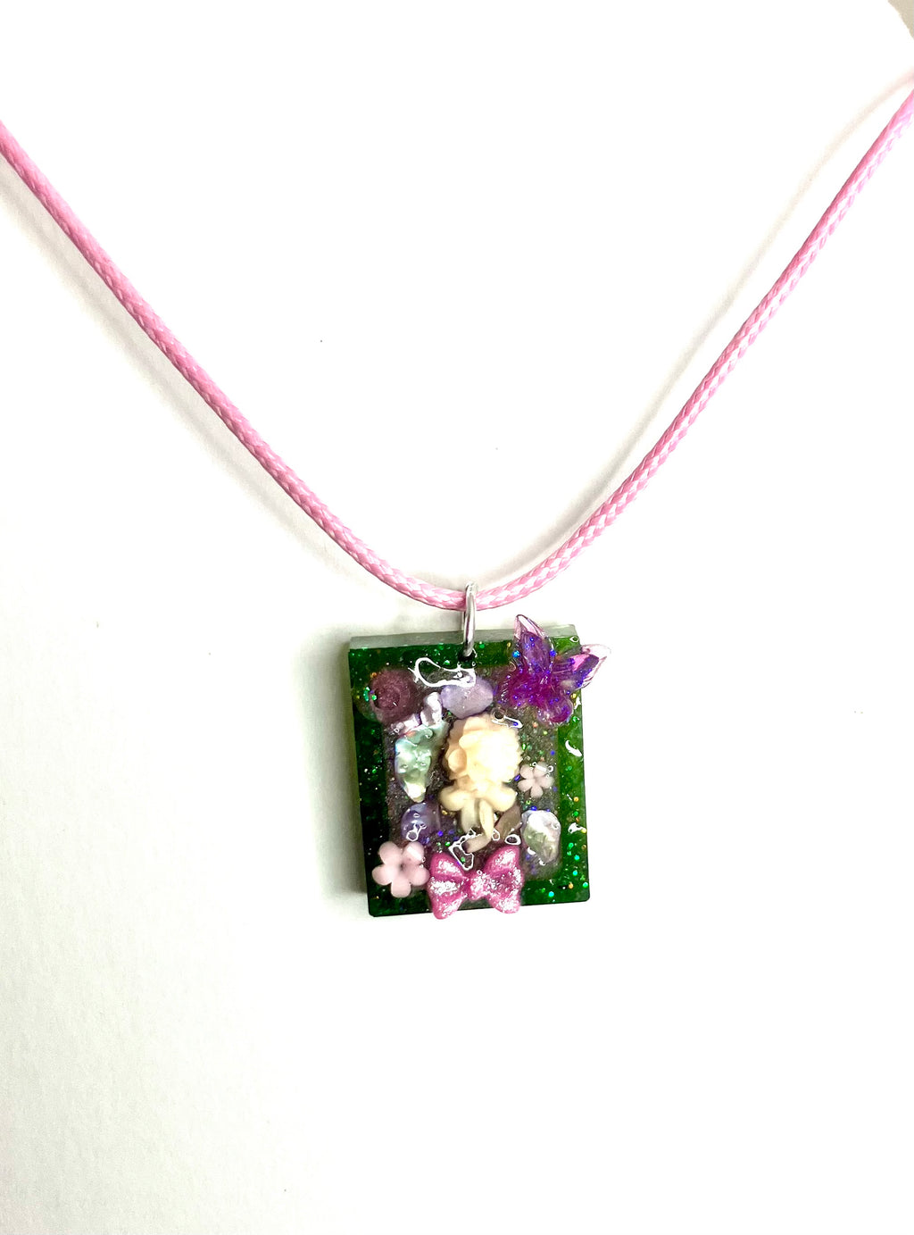 Resin frame pendants