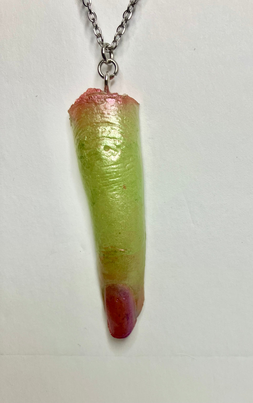 Severed finger necklace