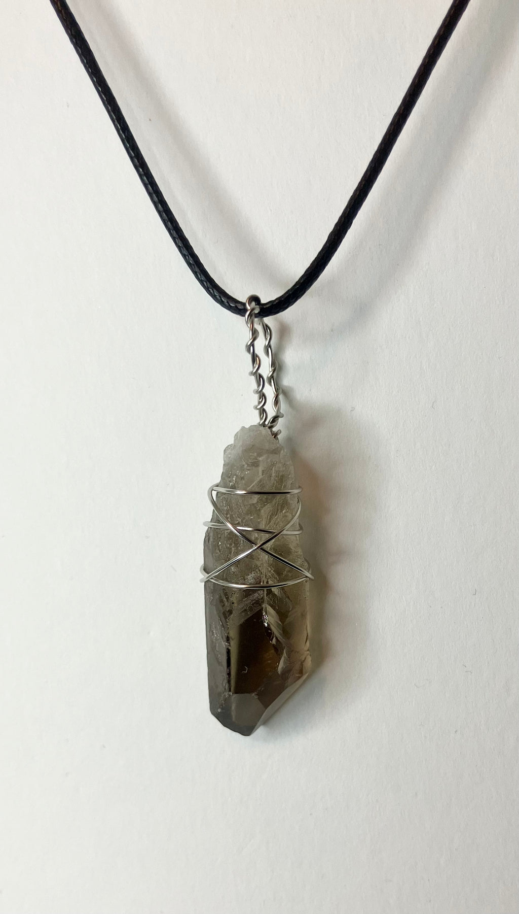 Wire wrapped stones and crystals with stainless steel wire