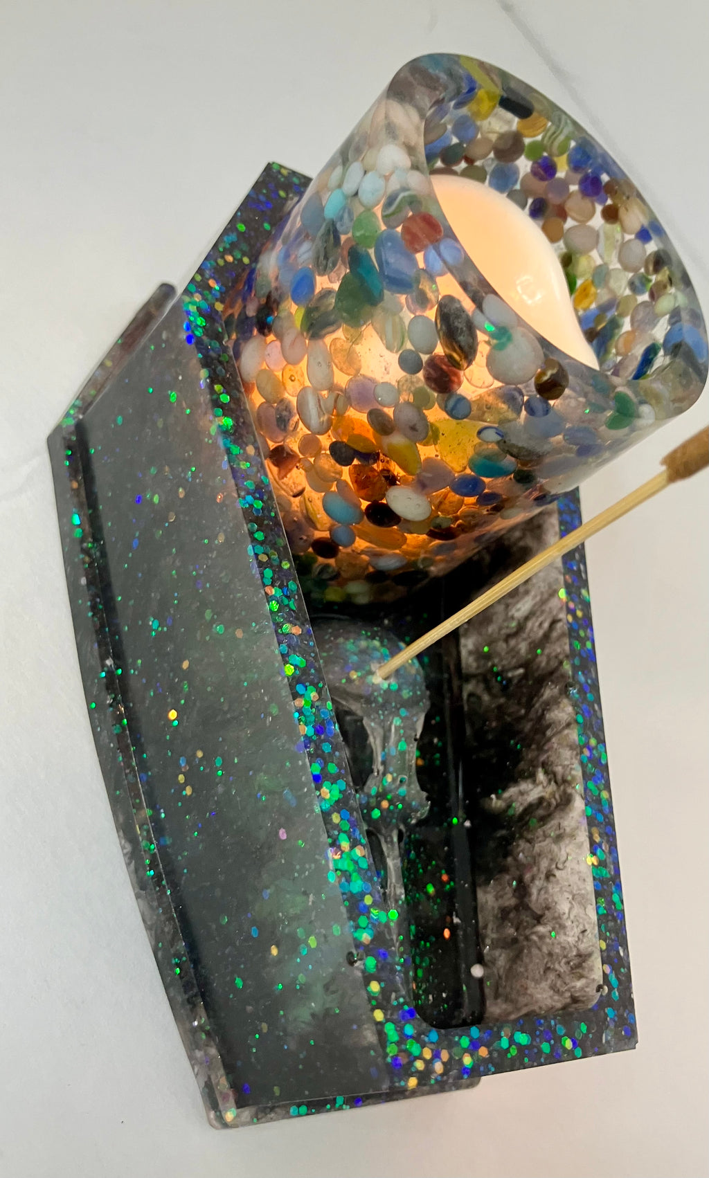 Coffin votive holder/incense burner