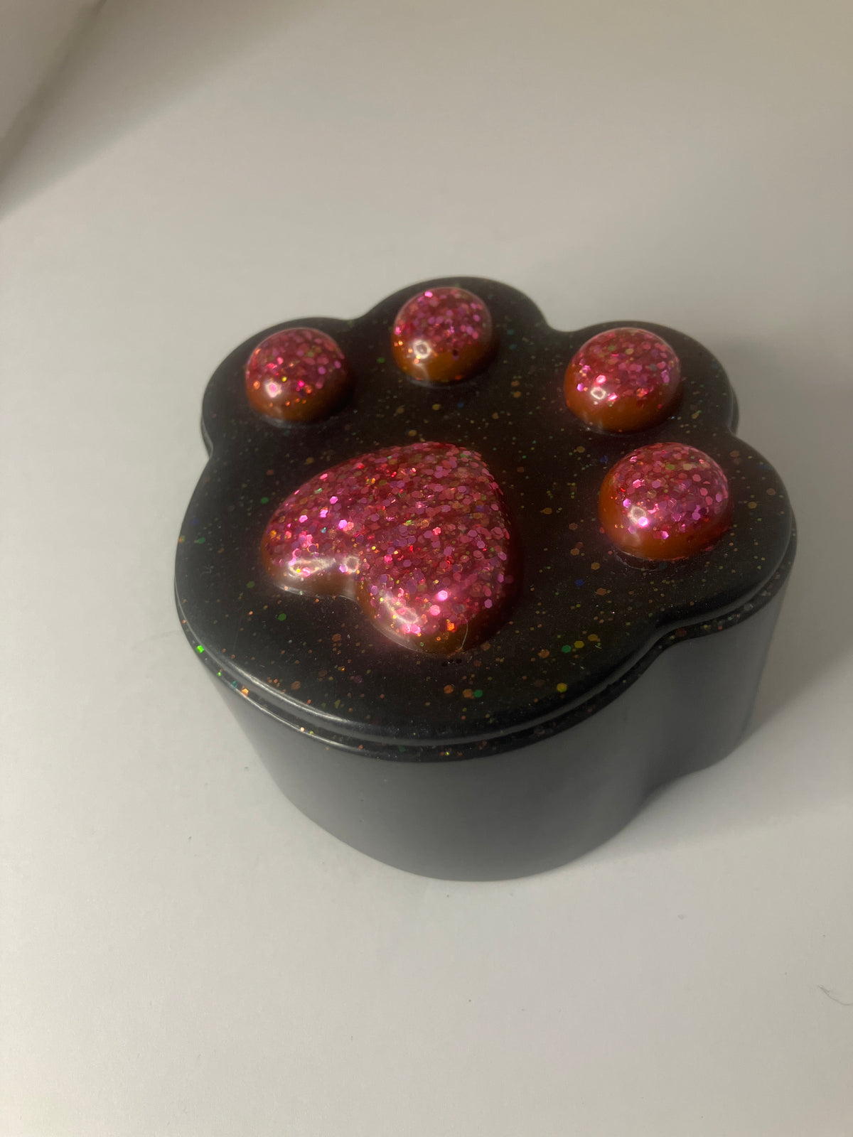 Resin Paw Print Trinket Box