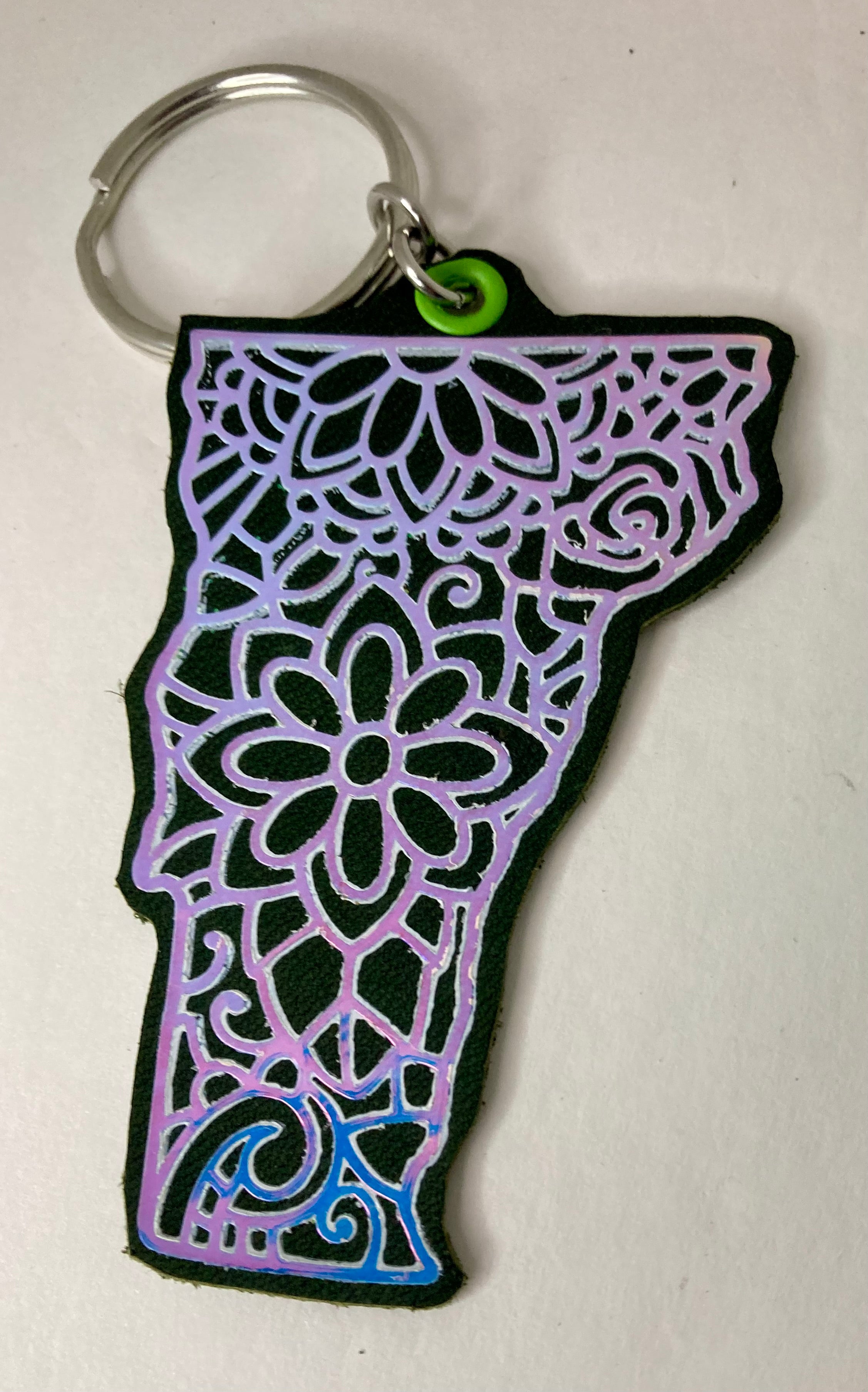 Leather and vinyl keychains