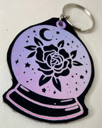 Leather and vinyl keychains