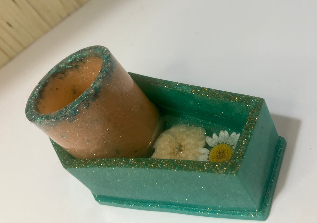 Coffin votive holder/incense burner