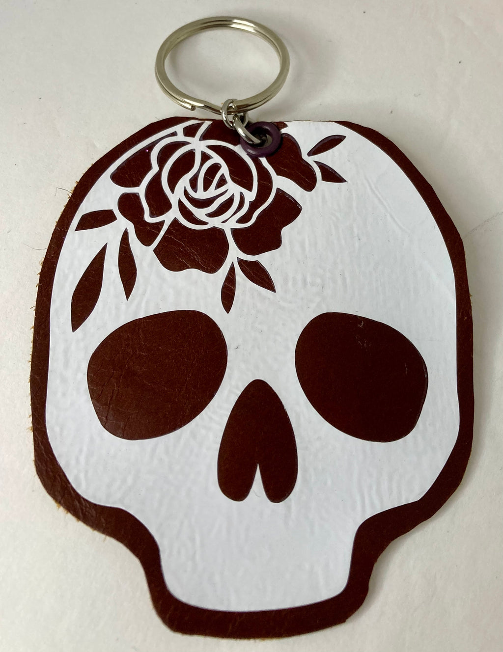 Leather and vinyl keychains