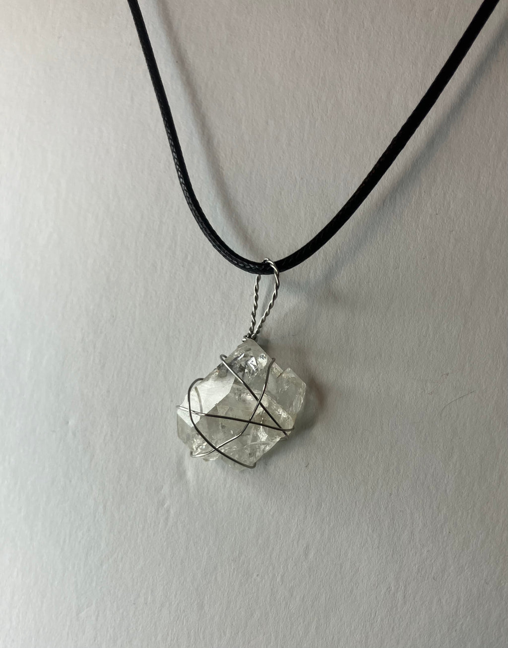 Wire wrapped stones and crystals with stainless steel wire