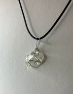 Wire wrapped stones and crystals with stainless steel wire