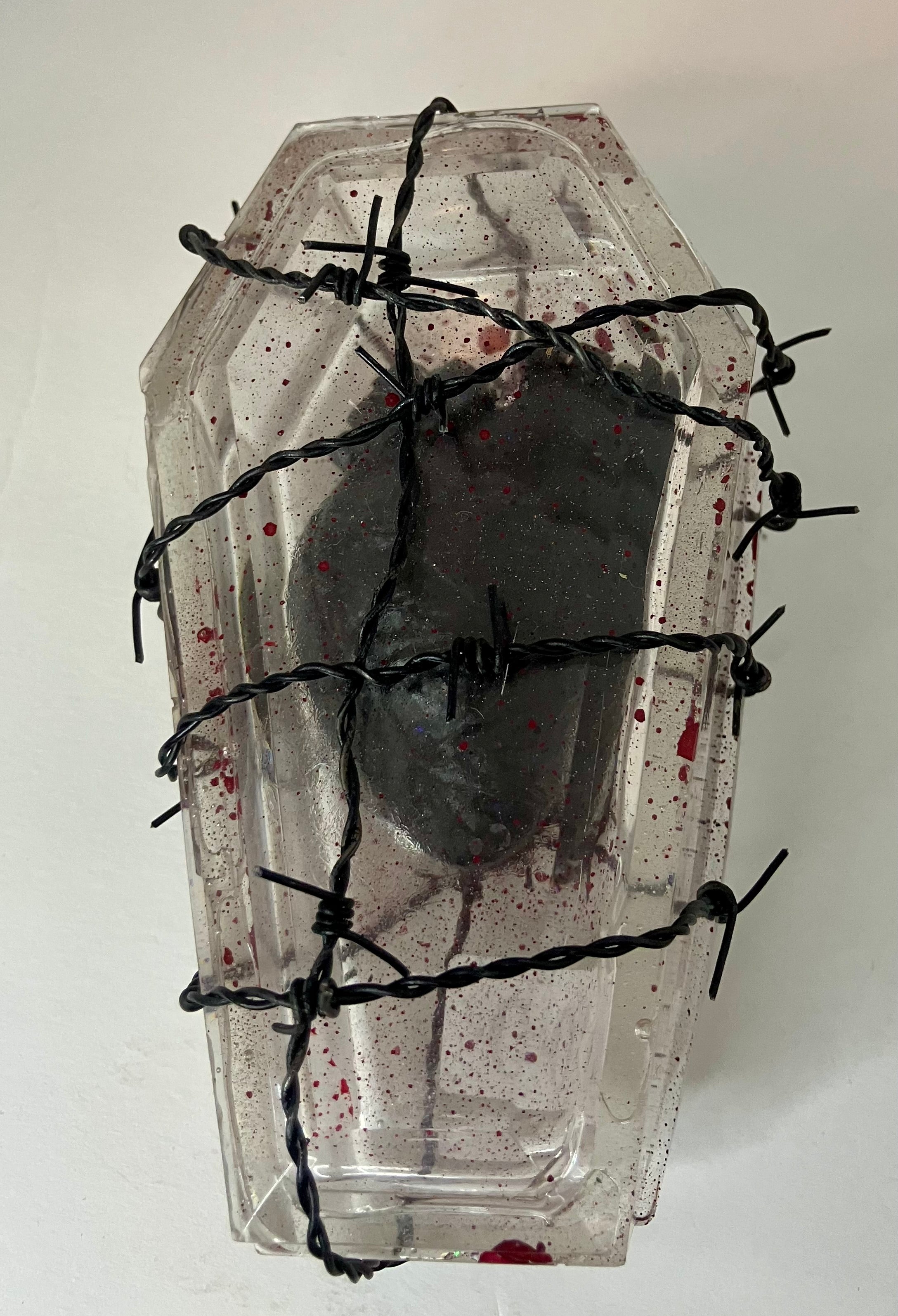 Encapsulated heart art piece