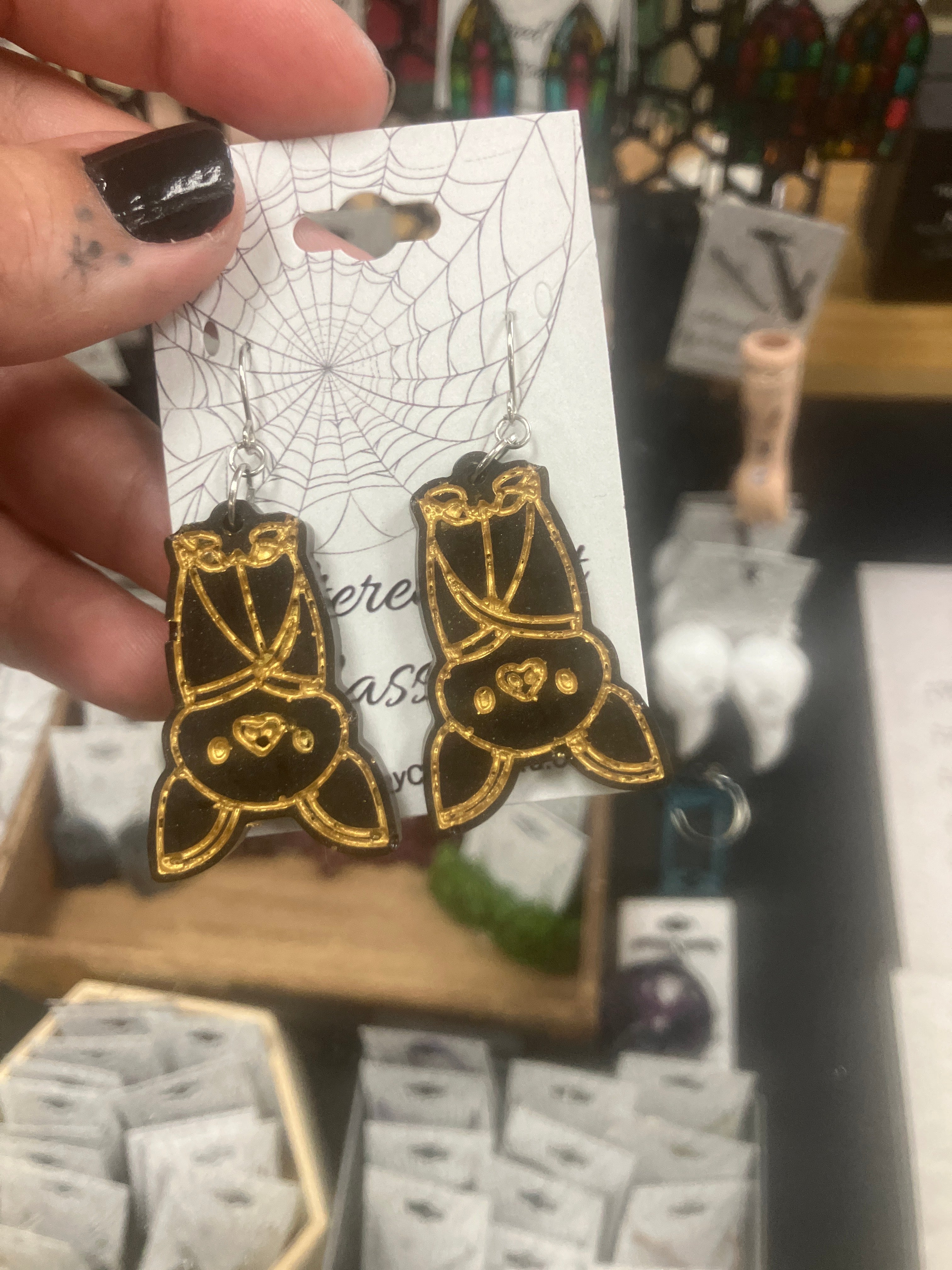Miscellaneous spooky resin earrings