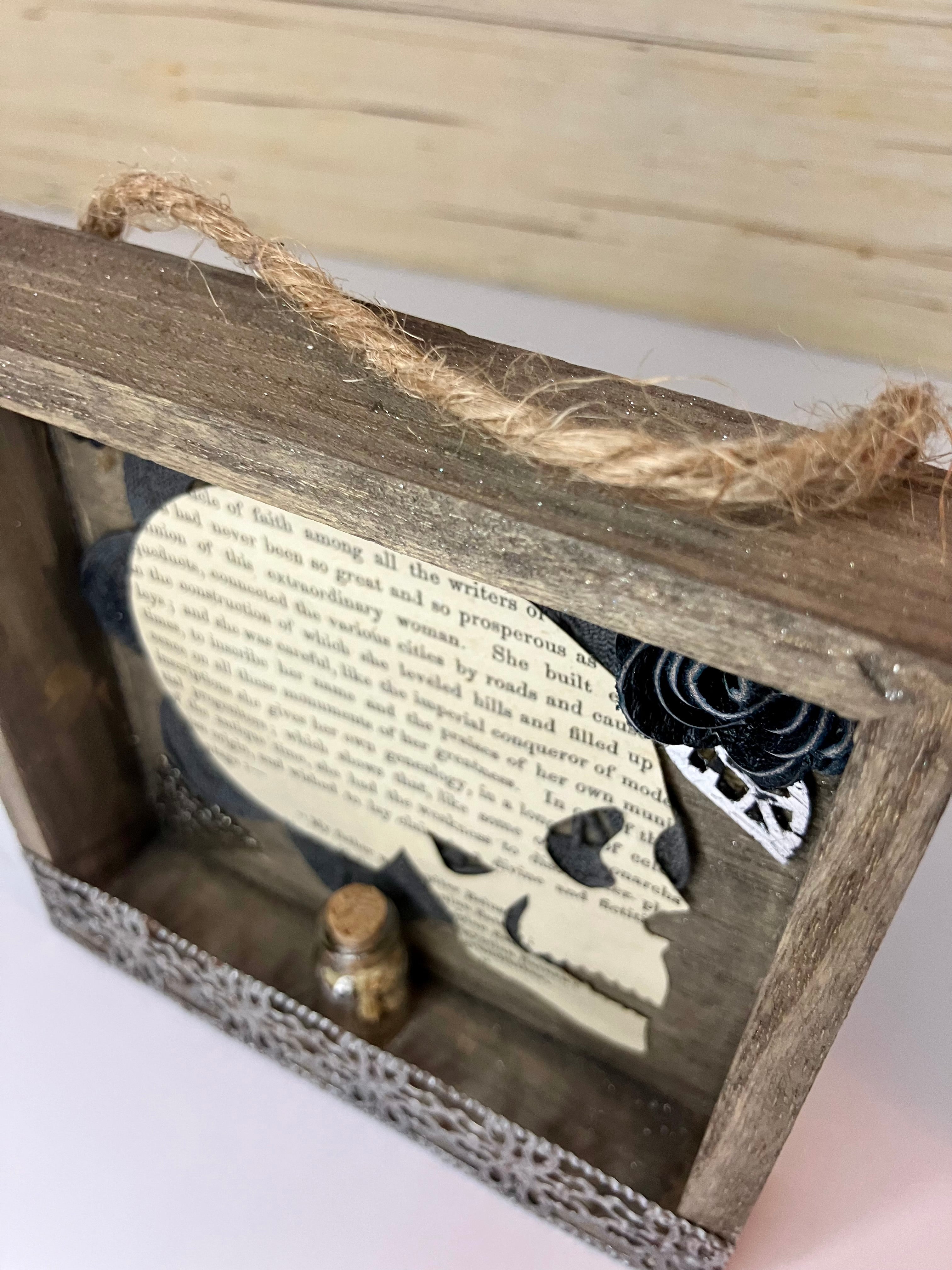Mixed media skull box