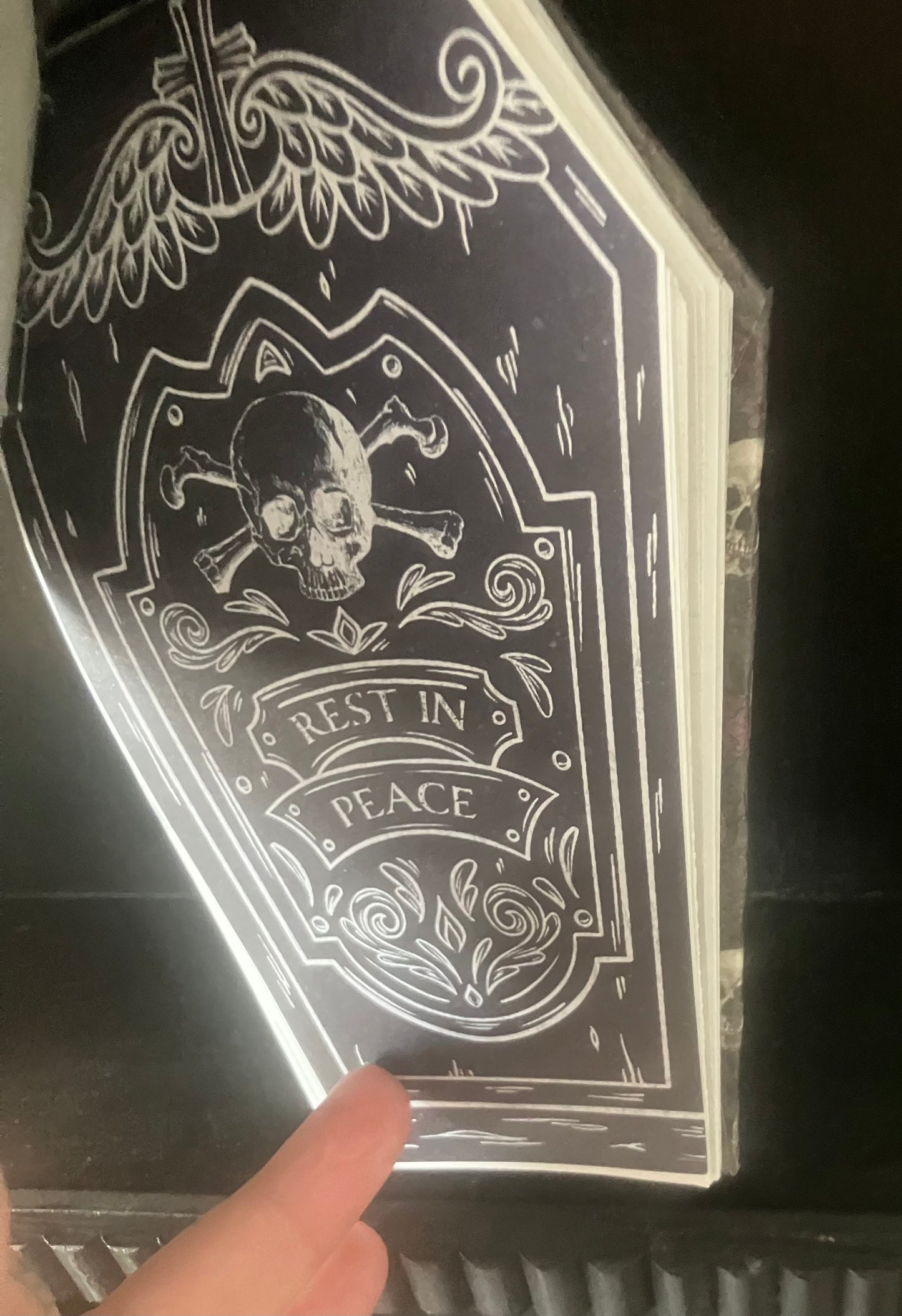 Coffin shaped junk journals